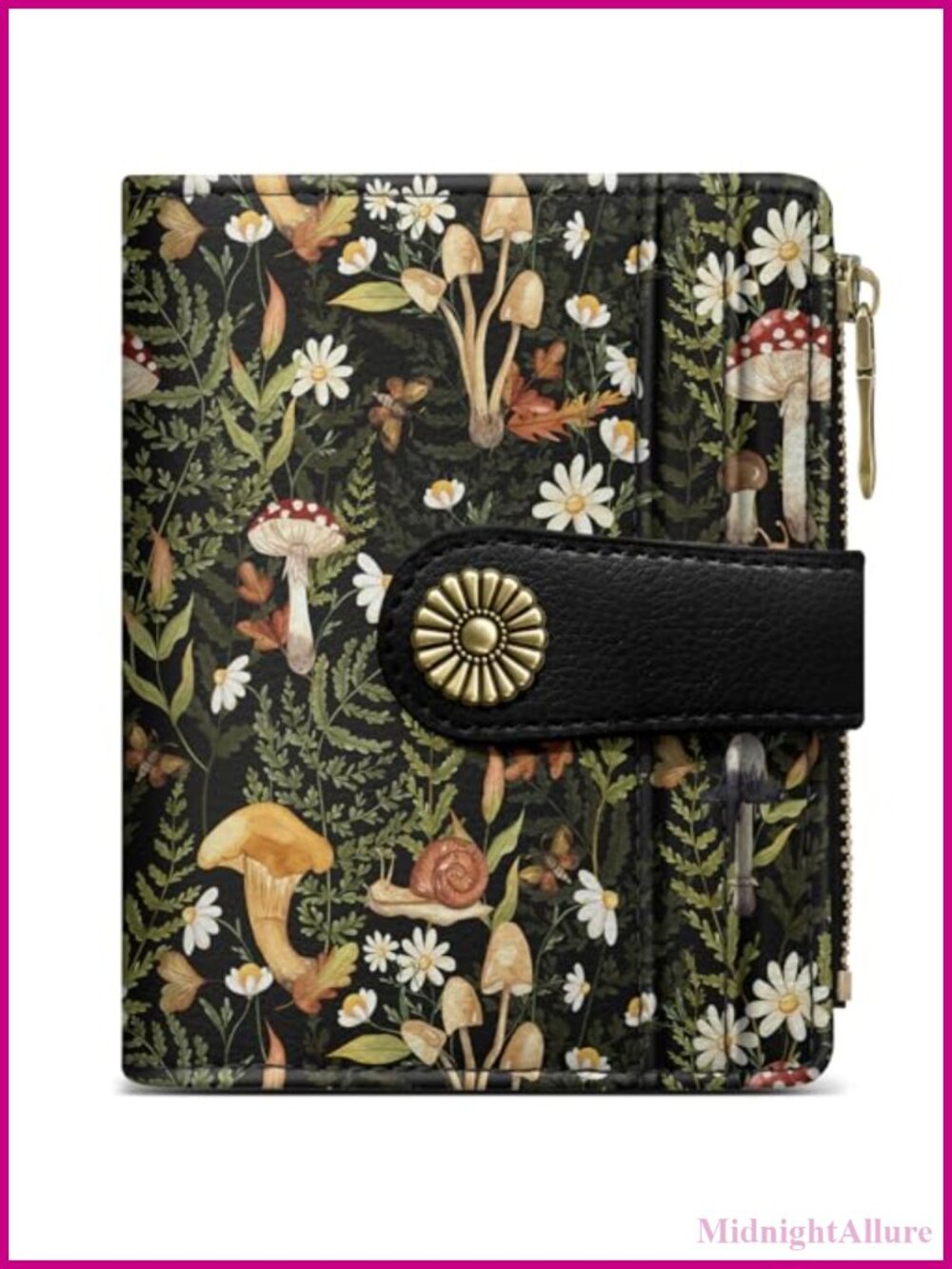 Small RFID Blocking Bifold Wallet Vegan Leather Card Holder for Women